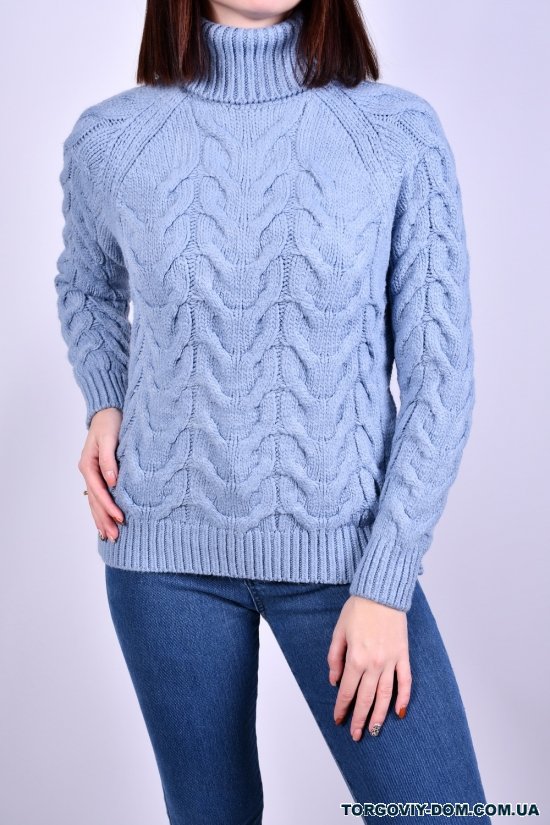 Жіночий светр в'язаний (кол. блакитний) розмір 40-42 арт.4645