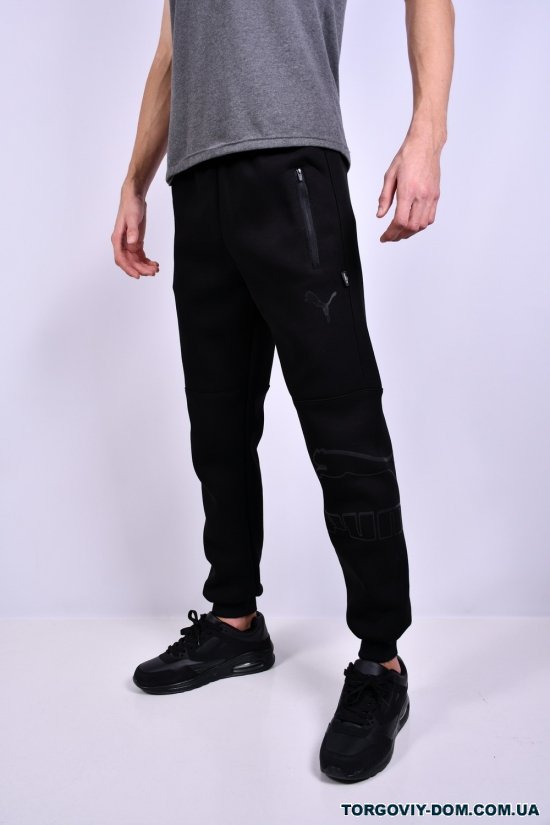 Чоловічі штани (кол. чорний) трикотажні на флісі  Розмір в наявності : 44 арт.006/1
