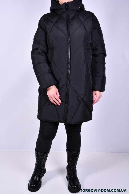 Куртка женская зимняя (цв.черный) из плащевки Размеры в наличии : 46, 48, 52, 56 арт.M911006