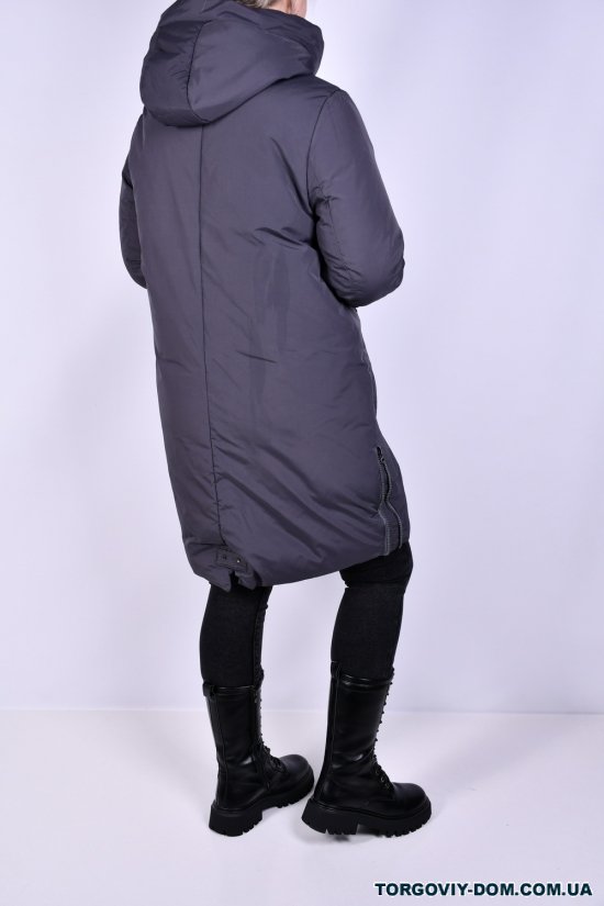 Пальто женское зимние (цв.серый) из плащевки Размеры в наличии : 48, 50, 52, 54, 56 арт.M925001