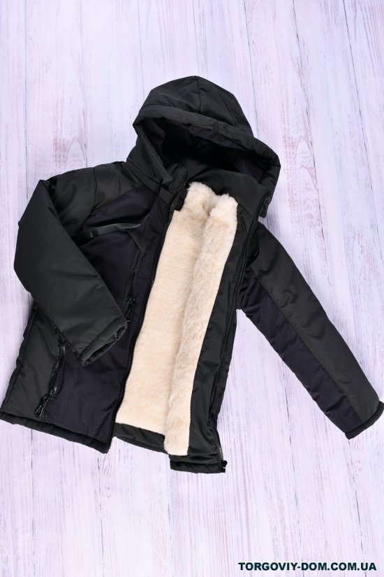 Куртка для мальчика зимняя(цв.черный) на меху Рост в наличии : 140 арт.01/
