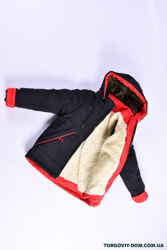 Куртка для мальчика зимняя(цв.черный/красный) на меху Рост в наличии : 98, 104, 110, 116, 122 арт.03/