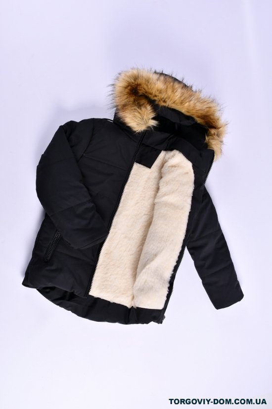 Куртка для мальчика зимняя(цв.черный) на меху Рост в наличии : 128, 134 арт.09/