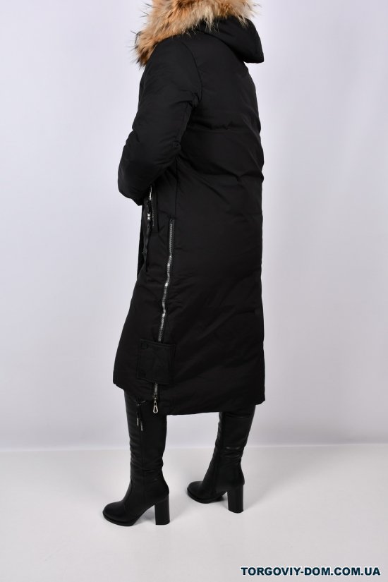 Пальто жіноче (кол. чорний) зимове з плащової тканини Розміри в наявності : 46, 50 арт.8368