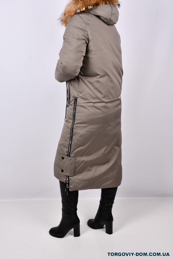 Пальто жіноче (цв. сірий) зимове з плащової тканини Розмір в наявності : 46 арт.8368