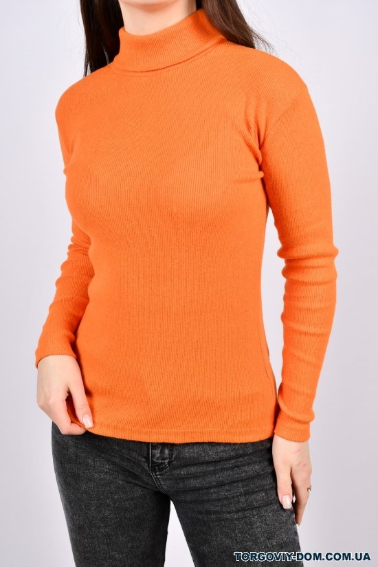 Водолазка женская трикотажная (цв.оранжевый) размер 42-44 арт.713