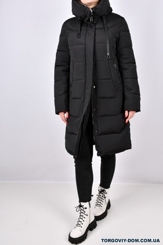 Пальто женское зимнее (цв.черный) из плащевки "Calo Ovel" Размеры в наличии : 46, 48, 50 арт.2279