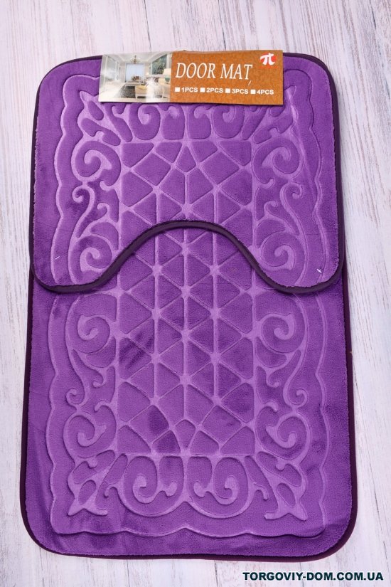 Коврик в ванную 2-ка (цв.фиолетовый) "DOOR MAT" размер 50/80 см. (40/50см) арт.MF5204/1