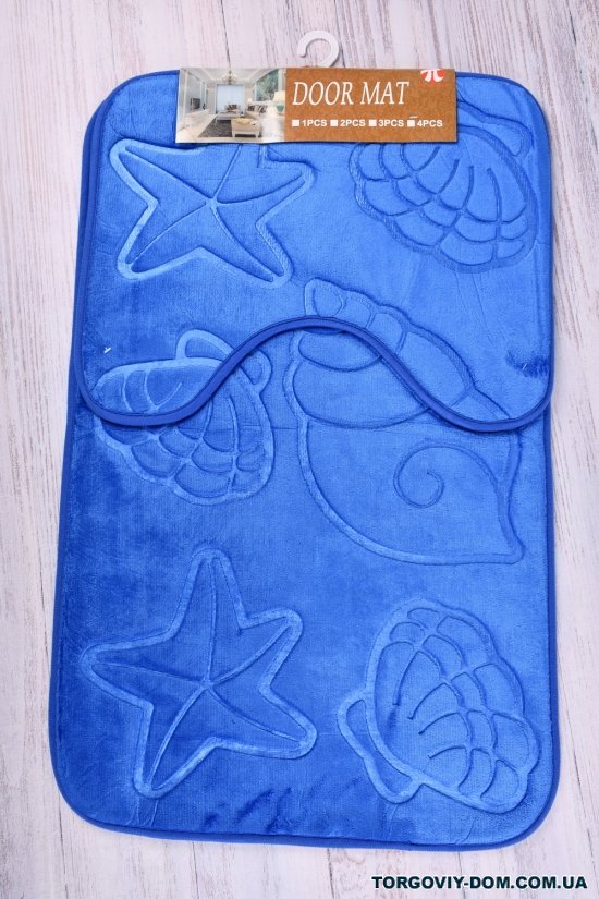 Килимок у ванну 2-ка (кол. синій) "DOOR MAT" розмір 50/80 см. (40/50см) арт.MF5204/1