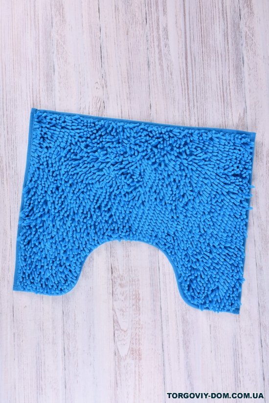Килимок "Локшина" (кол. блакитний) килимок з обрізанням під унітаз (мікрофібра) розмір 60/ арт.60/50