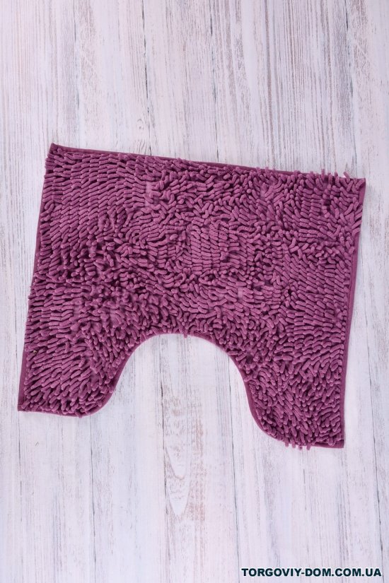 Килимок "Локшина" (кол. фіолетовий) килимок з обрізанням під унітаз (мікрофібра) розмір 60 арт.60/50