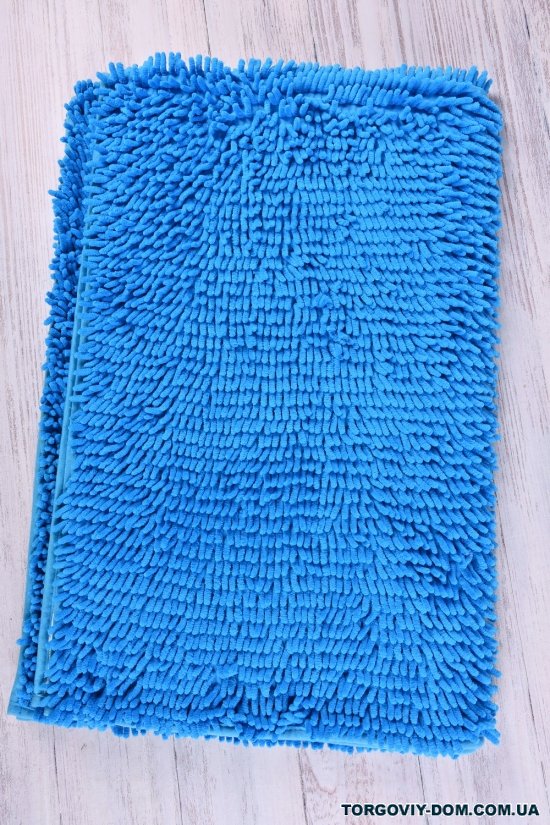 Килимок "Локшина" (кол. блакитний) на гумовій основі (мікрофібра) розмір 100/145 см. арт.LB308-38