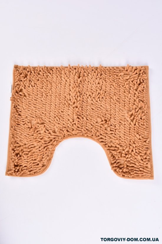 Килимок "Локшина" (кол. капучино) килимок з обрізанням під унітаз (мікрофібра) розмір 40/5 арт.LB308-36