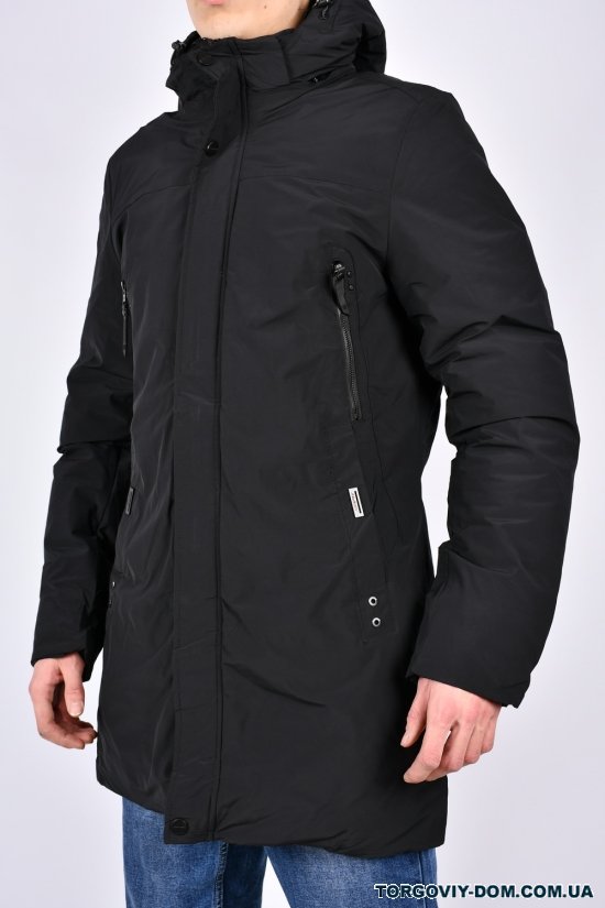 Куртка чоловіча (кол. чорний) зимова з плащової тканини Розміри в наявності : 44, 46, 48, 50, 52, 54 арт.05