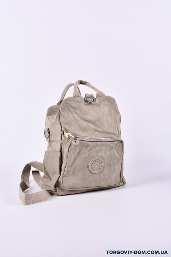 Сумка-рюкзак (кол. латте) з плащової тканини розмір 31/22/13 см арт.66109-1