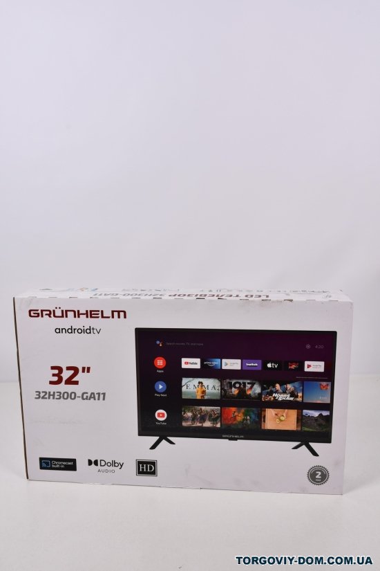 Телевизор SMART TV 32H300-GA11 Google android 11.0 color box (GRUNHELM) арт.32H300-GA11