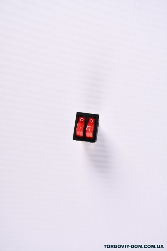 Кнопка "RIGHT HAUSEN" квадратна подвійна червона з підсвічуванням арт.HN-482070