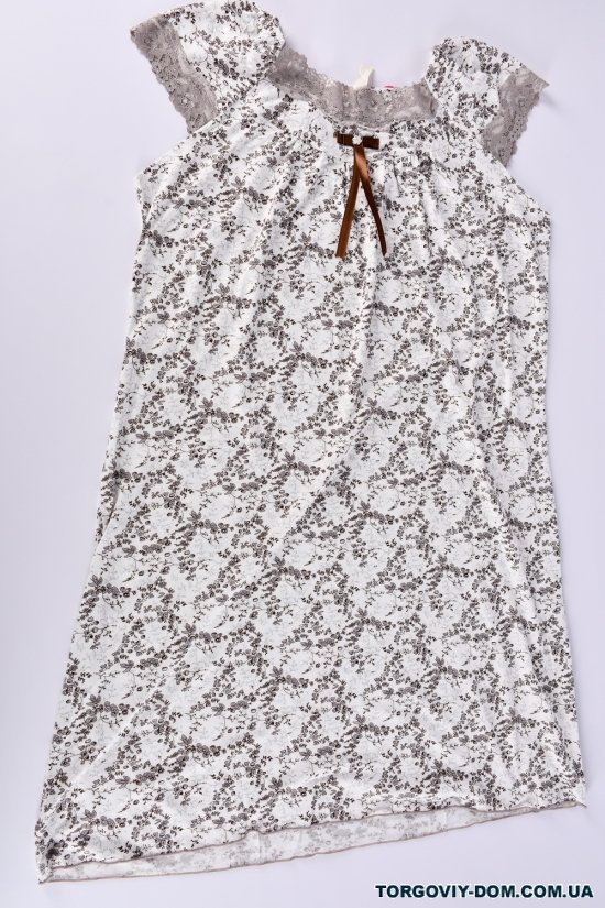 Ночная рубашка женская (цв.св.серый) Размеры в наличии : 48, 52 арт.608-2