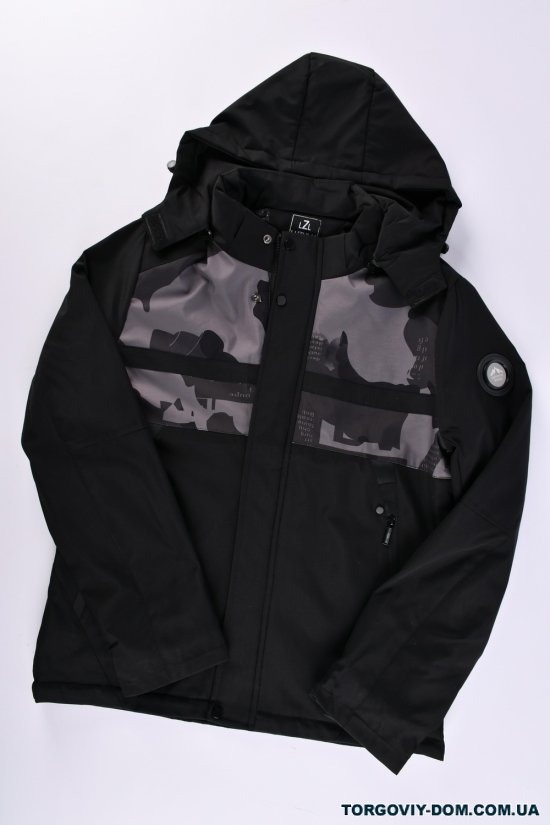 Куртка мужская демисезонная (цв.черный/хаки) из плащевки "KDQ" Размеры в наличии : 44, 46, 48, 50, 52 арт.EM88-90