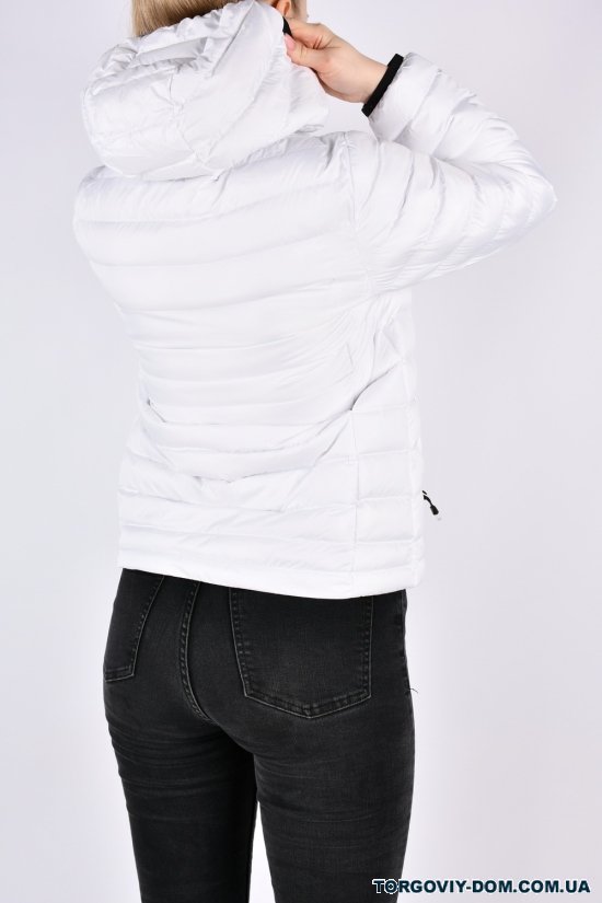 Куртка женская демисезонная (цв.белый) из плащевки Размер в наличии : 40 арт.3101