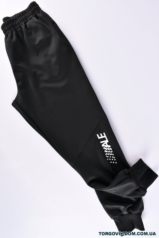 Штани чоловічі спортивні (кол. чорний) (95% Polyester 5% Spandex) "ALE" Розміри в наявності : 54, 56, 58, 60, 62 арт.901705