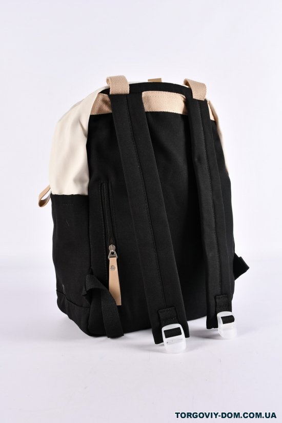 Сумка-рюкзак (ткань коттон) (цв.чёрный) размер 42/28/14 см. арт.U6665