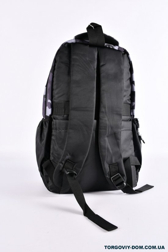 Рюкзак с плащевой ткани (цв.чёрный) размер 45/29/12 см. арт.S294
