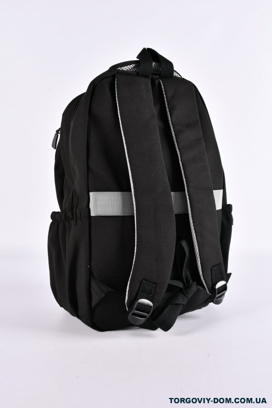 Рюкзак (ткань коттон) (цв.чёрный) размер 44/29/12 см. арт.V7901