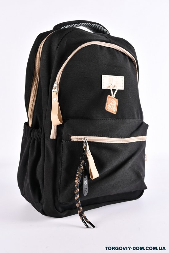 Рюкзак з плащової тканини (кол. чорний) розмір 45/29/13 см. арт.MM4802