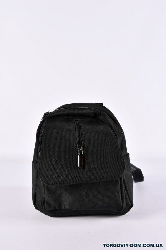 Рюкзак из плащевки (цв.черный) размер 25/21/9см. арт.L897-1