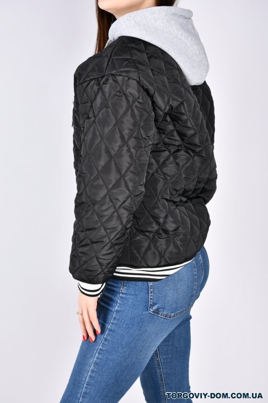Куртка женская (цв.чёрный) демисезонная из плащёвки Размеры в наличии : 44, 46, 48 арт.5239