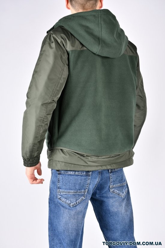 Куртка чоловіча (кол. зелений) демісезонна з плащової тканини  Розміри в наявності : 48, 50, 52, 54, 56 арт.8956