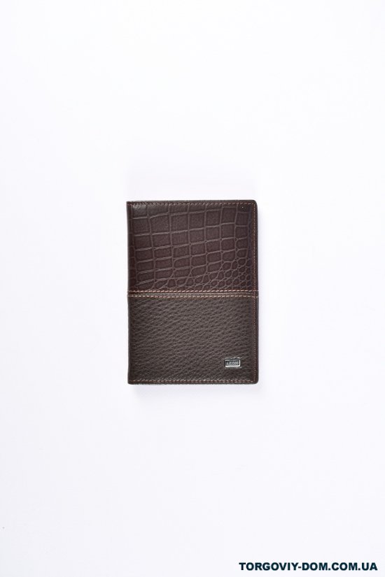 Обложка для паспорта и карточек кожаная (color.brown) размер 13,5/9,5 см. "ALFA RICCO" арт.AR008/75NC