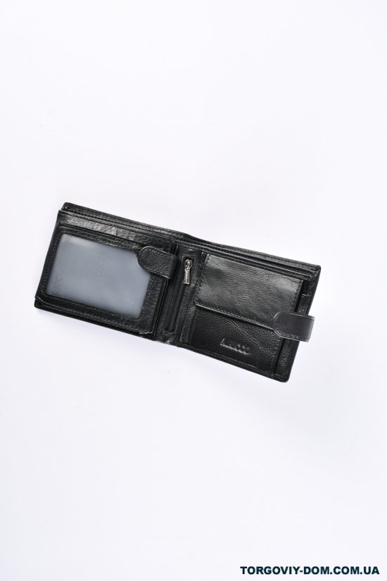 Кошелёк мужской кожаный (color.black) размер 12/10 см. "ALFA RICCO" арт.AR3204/75NC