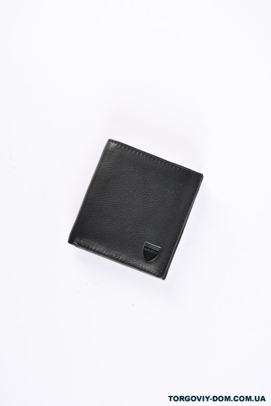 Кошелёк мужской кожаный (color.black) размер 10/9см. "ALFA RICCO" арт.AR8307/N