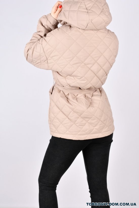 Куртка жіноча демісезонна (кол. латте) з плащової тканини Розміри в наявності : 44, 46, 48, 50 арт.1366