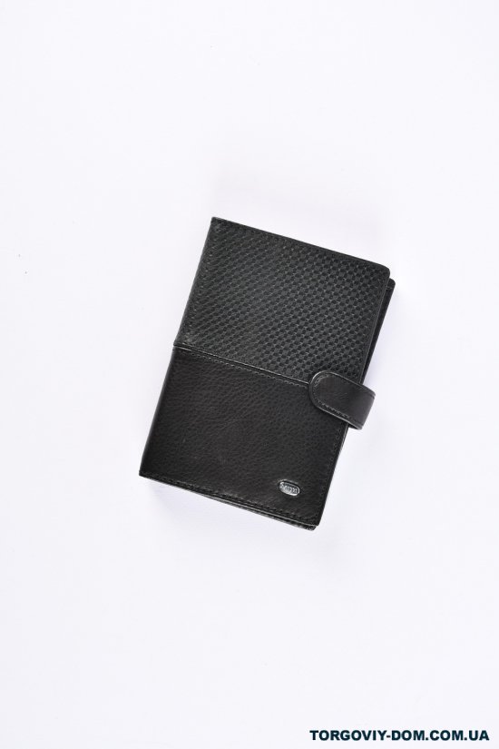 Портмоне мужской кожаный (color.black) размер 14/9.5 см. "ALFA RICCO" арт.AR86002/B.DNC2