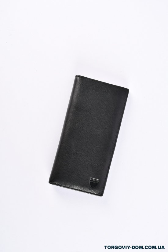 Кошелёк зажим мужской кожаный (color.black) размер 18.5/9 см. "ALFA RICCO" арт.AR2023/N
