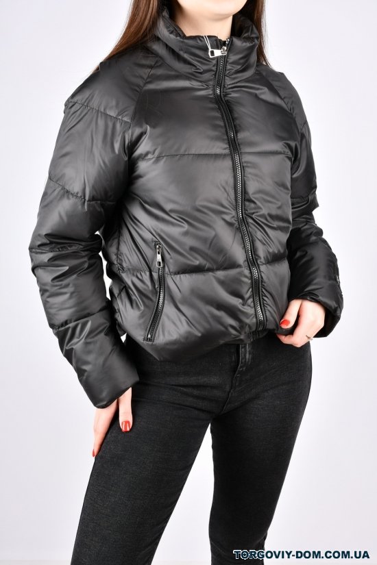 Куртка жіноча демісезонна (кол. чорний) болонева Розмір в наявності : 50 арт.8278