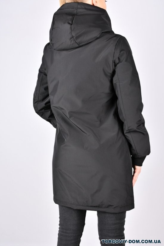 Куртка жіноча демісезонна (кол. чорний) з плащової тканини Розмір в наявності : 44 арт.22-10