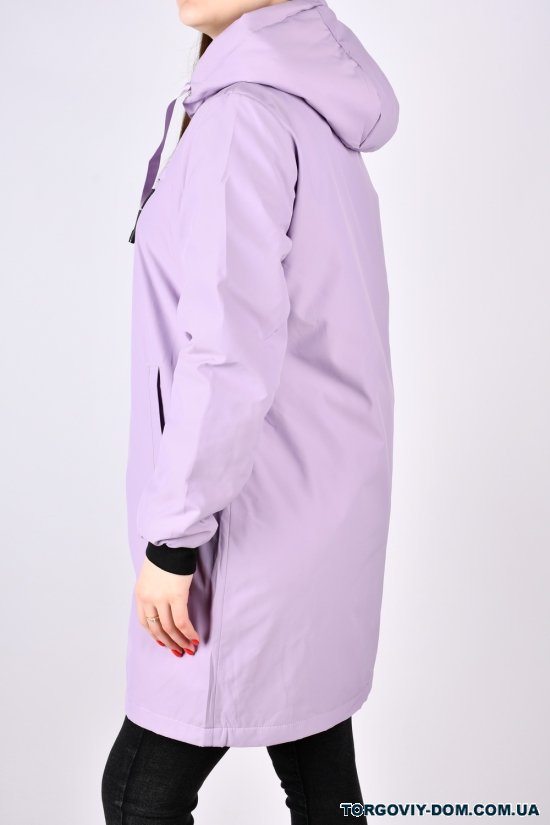 Куртка жіноча демісезонна (цв. бузковий) з плащової тканини. Розмір в наявності : 42 арт.22-10