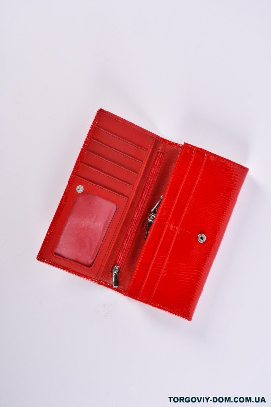 Кошелёк женский кожаный лаковый (color.red) размер 18.5/9 см. Alfa Ricco арт.AR3430/18TT