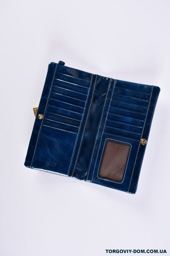 Кошелёк женский кожаный (color.M.BLUE) размер 19/9.5 см."Alfa Ricco" арт.JS1011