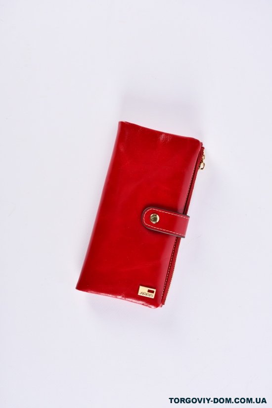 Кошелёк женский кожаный (color.RED) размер 18.5/9.5 см."Alfa Ricco" арт.JS1041