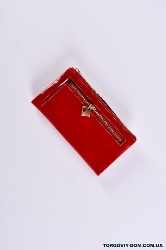 Кошелёк женский кожаный (color.RED) размер 19/10 см."Alfa Ricco" арт.JS6150