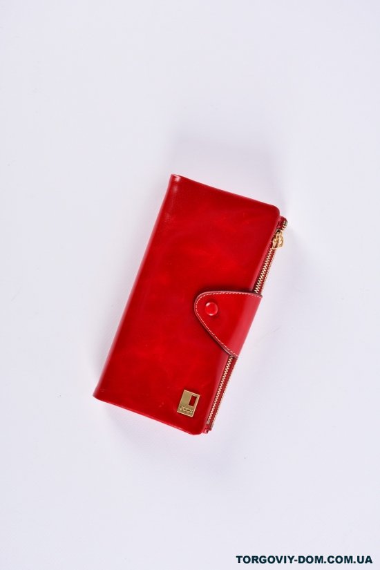 Кошелёк женский кожаный (color.RED) размер 18/9 см."Alfa Ricco" арт.JS3060