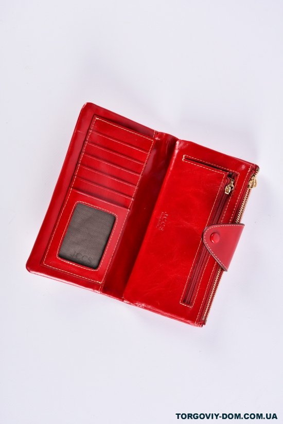 Гаманець жіночий шкіряний (color.RED) розмір 18/9 см. "Alfa Ricco" арт.JS3060