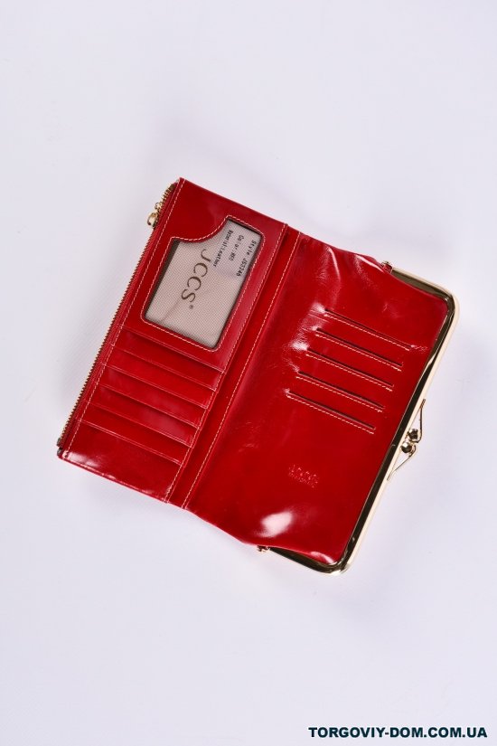 Гаманець жіночий шкіряний (color.RED) розмір 19/9.5 см. "Alfa Ricco" арт.JS3246