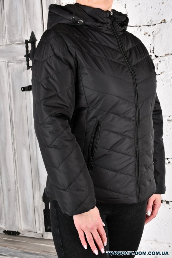Куртка жіноча (кол. чорний) з плащової тканини демісезонна "FINEBELL" Розміри в наявності : 44, 46, 48, 50, 54 арт.2036-1H