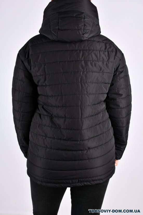 Куртка жіноча (кол. чорний) з плащової тканини демісезонна "Saint Wish" Розміри в наявності : 52, 54, 56 арт.7031